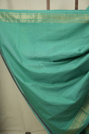 Sea Green Cotton Paithani Saree - SRSGCPS823