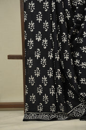 Black HBP Cotton Saree - SRBCS3391