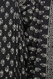 Black HBP Cotton Saree - SRBCS3391