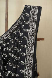 Black HBP Cotton Saree - SRBCS3391