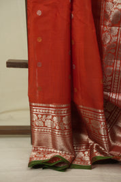 Red Gadwal Cotton Silk Saree - SRRGCSS210