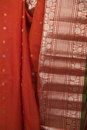 Red Gadwal Cotton Silk Saree - SRRGCSS210