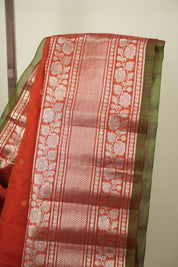 Red Gadwal Cotton Silk Saree - SRRGCSS210