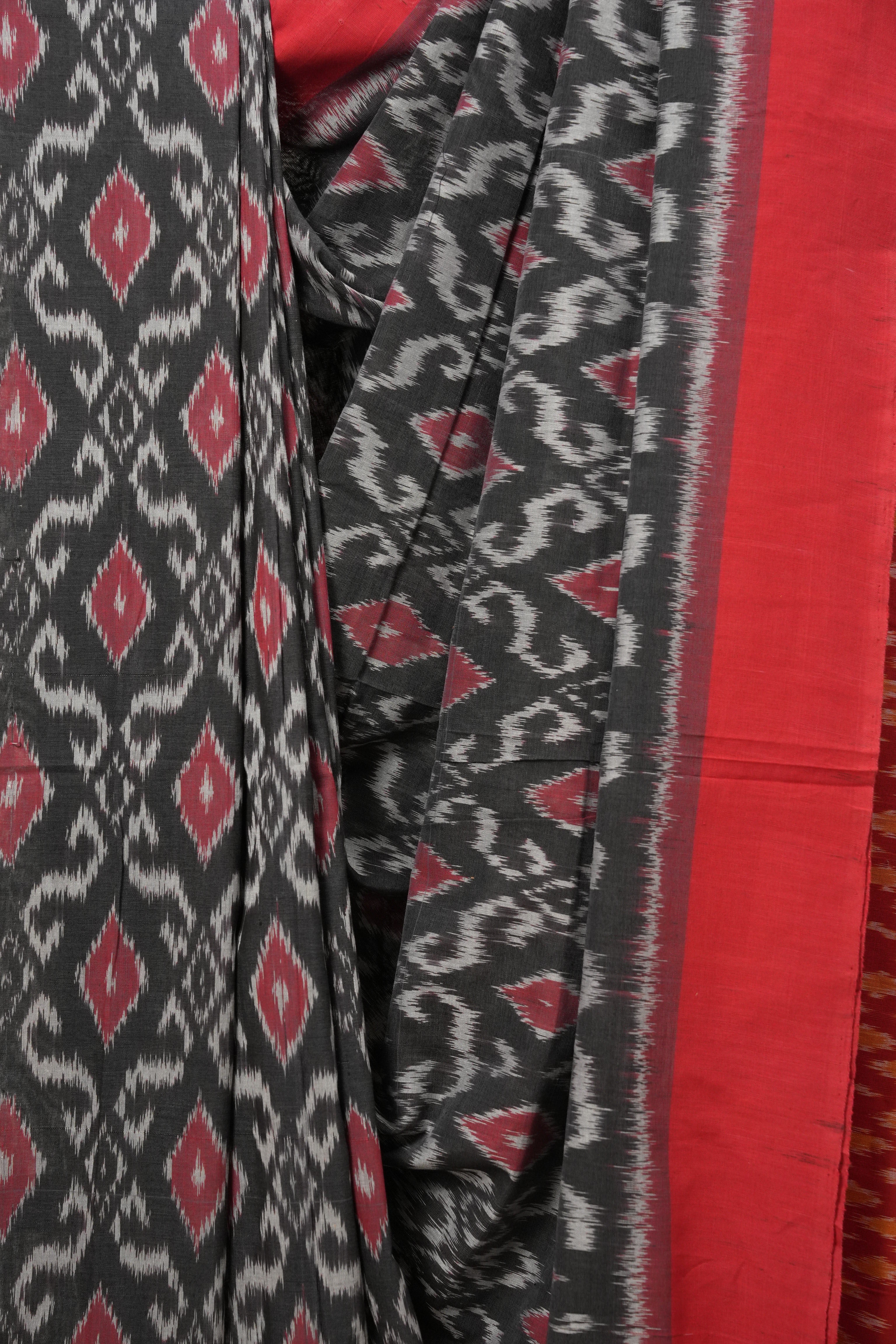 Multicolour Pochampalli Cotton Ikat Saree - SRMPCIS548