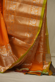 Orange Gadwal Cotton Silk Saree - SROGCSS209