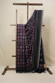 Black Pochampalli Silk Ikat Saree - SRBPSIS166