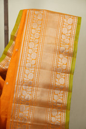 Orange Gadwal Cotton Silk Saree - SROGCSS209