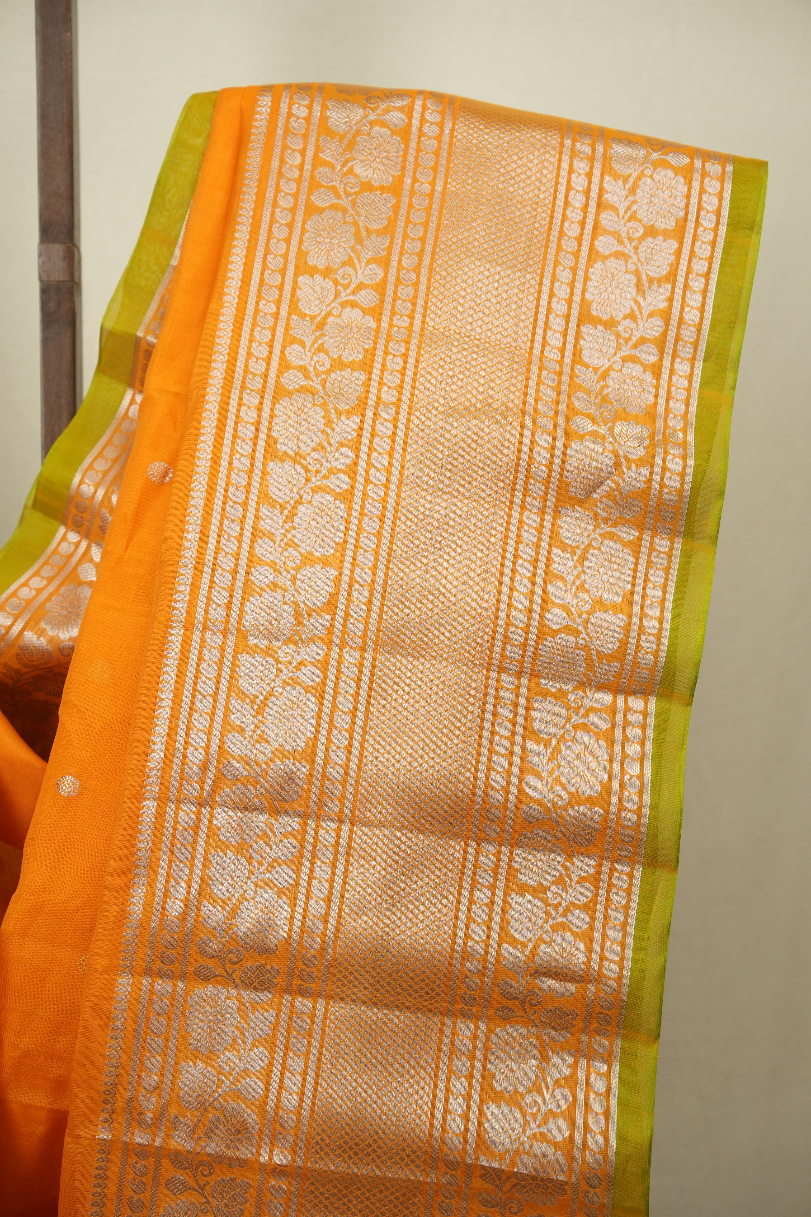 Orange Gadwal Cotton Silk Saree - SROGCSS209