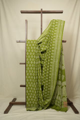 Green HBP Cotton Saree - SRGCS3389