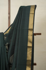 Bottle Green Maheshwari Saree - SRBGMS931