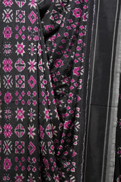 Black Pochampalli Silk Ikat Saree - SRBPSIS166