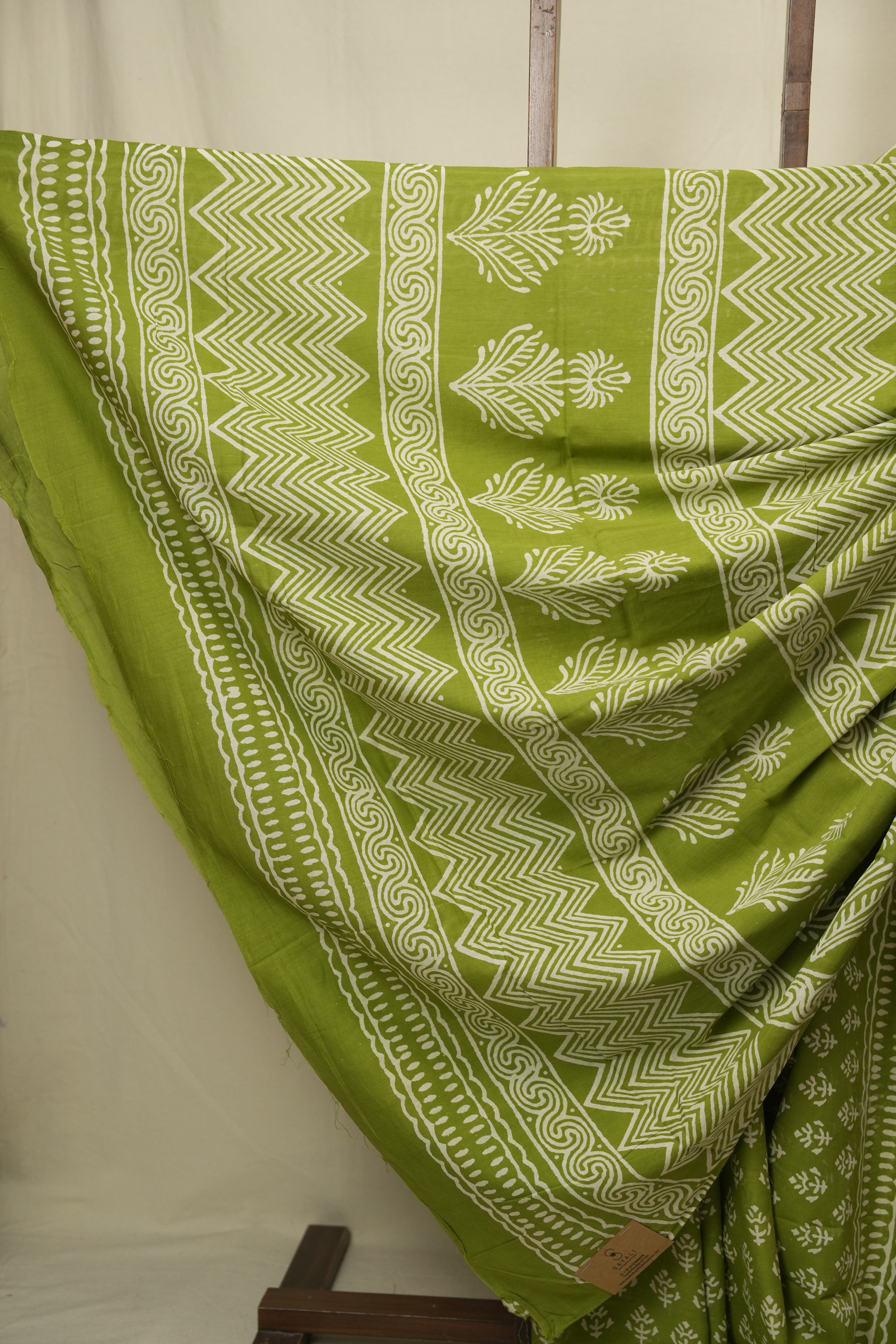 Green HBP Cotton Saree - SRGCS3389