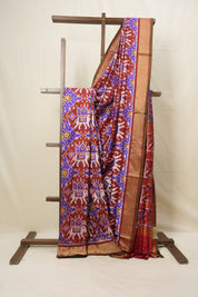 Maroon Pochampalli Silk Ikat Saree - SRMPSIS167