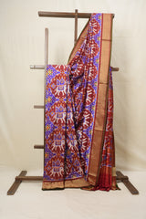Maroon Pochampalli Silk Ikat Saree - SRMPSIS167
