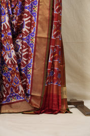 Maroon Pochampalli Silk Ikat Saree - SRMPSIS167