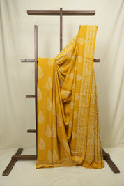 Yellow HBP Cotton Saree - SRYCS3394