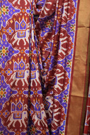 Maroon Pochampalli Silk Ikat Saree - SRMPSIS167