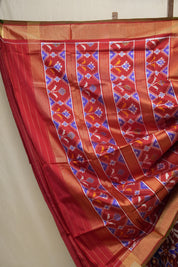 Maroon Pochampalli Silk Ikat Saree - SRMPSIS167