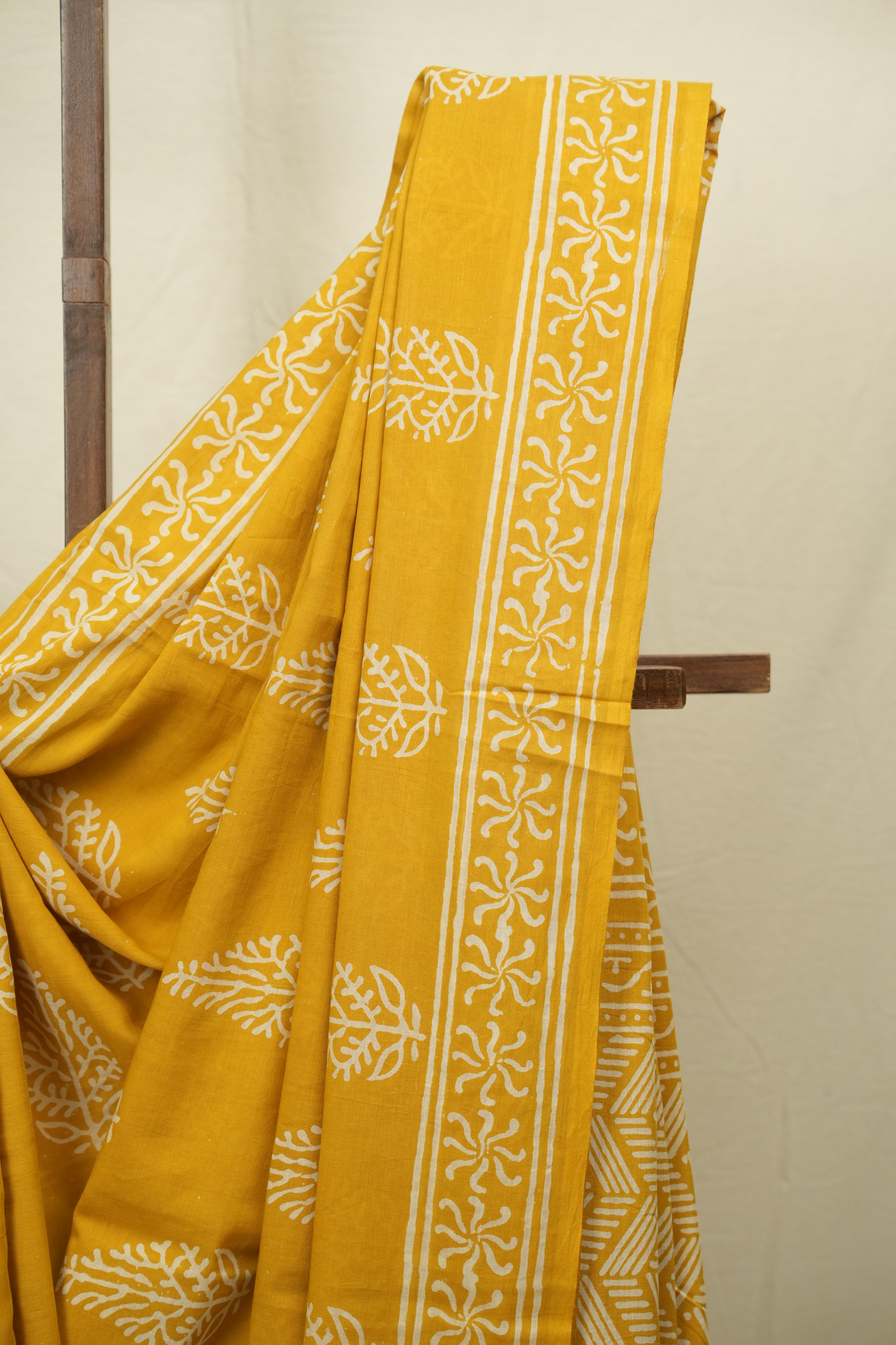 Yellow HBP Cotton Saree - SRYCS3394