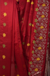Red Handborder Chanderi Silk Saree - SRRHCSS463