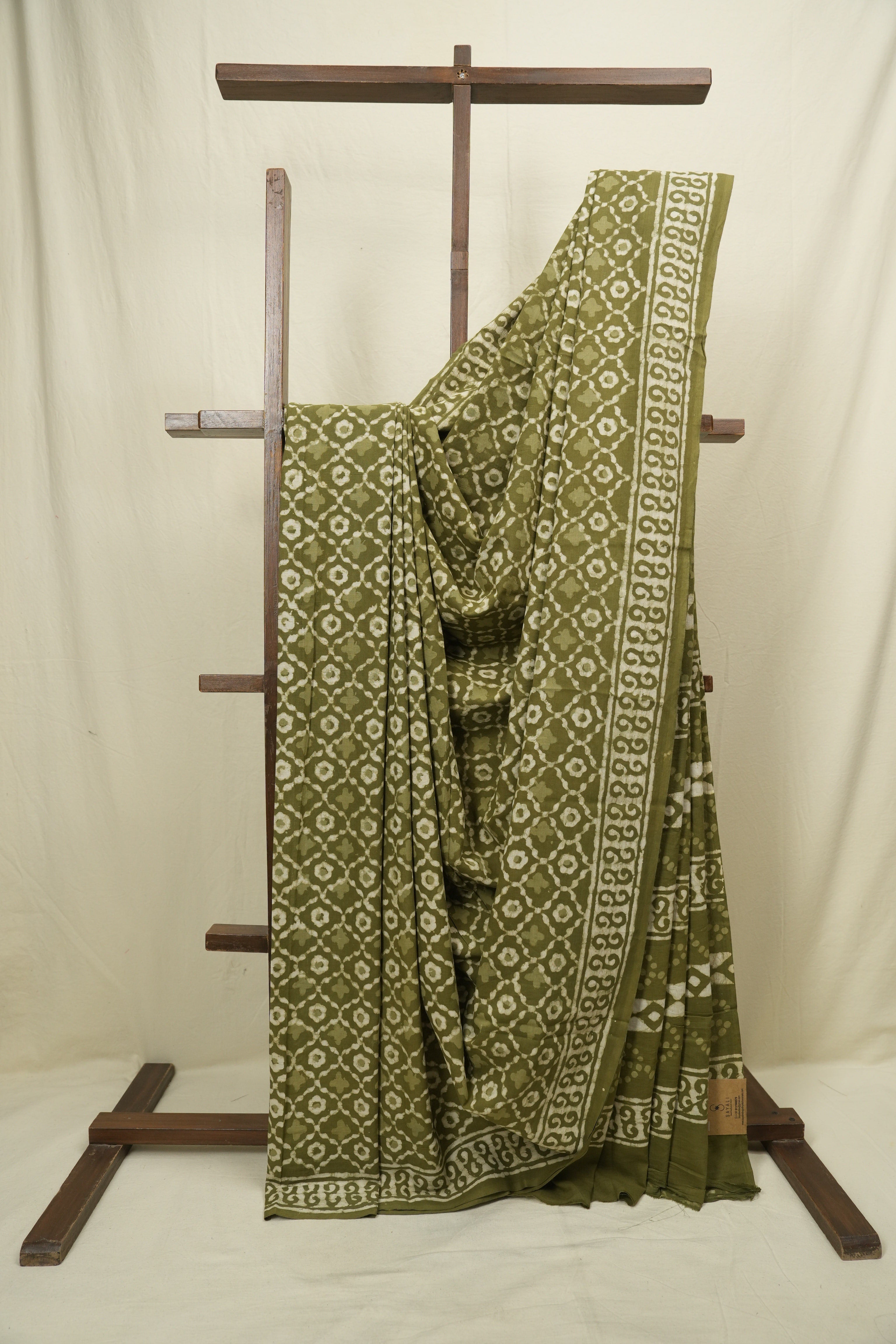 Mehendi HBP Cotton Saree - SRMCS3395