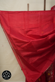 Red Handborder Chanderi Silk Saree - SRRHCSS463