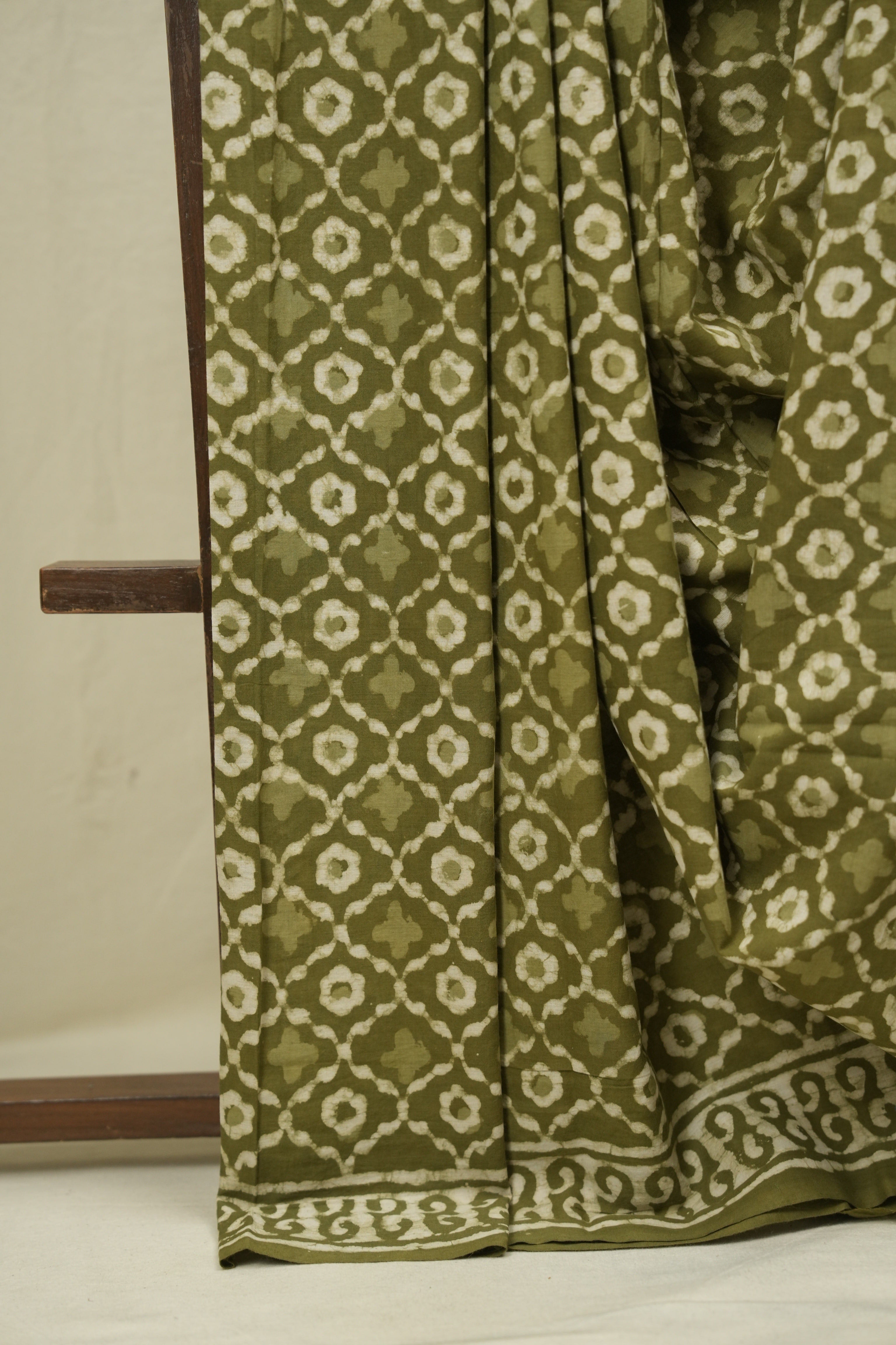 Mehendi HBP Cotton Saree - SRMCS3395
