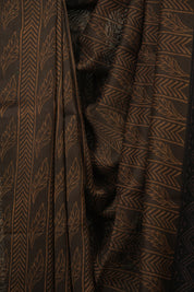 Brown HBP Cotton Silk Saree With Maheshwari Border - SRBCSS1797