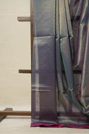 Two Tone Peacock Green Maheshwari Saree - SRTTPGMS934