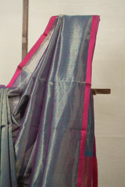 Two Tone Peacock Green Maheshwari Saree - SRTTPGMS934