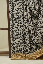 Black HBP Cotton Saree - SRBCS3396