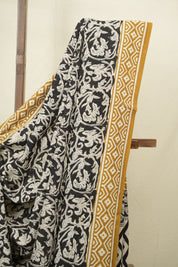 Black HBP Cotton Saree - SRBCS3396