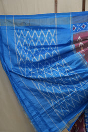 Two Tone Pink Pochampalli Silk Ikat Saree - SRTTPPSIS169