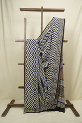White HBP Cotton Saree - SRWCS3397