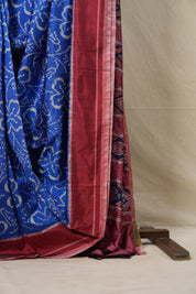 Blue Pochampalli Silk Ikat Saree - SRBPSIS171