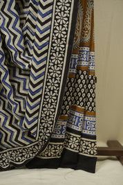 White HBP Cotton Saree - SRWCS3397