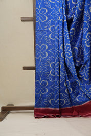 Blue Pochampalli Silk Ikat Saree - SRBPSIS171
