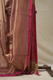 Greyish Pink Maheshwari Saree - SRGPMS936