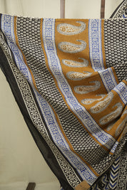 White HBP Cotton Saree - SRWCS3397