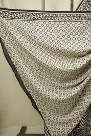 White HBP Cotton Saree - SRWCS3397