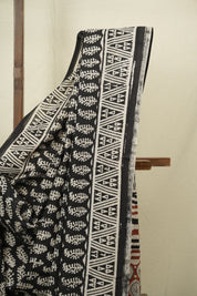 Black HBP Cotton Saree - SRBCS3388