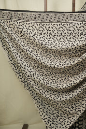 Black HBP Cotton Saree - SRBCS3388