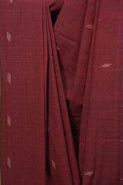 Maroon Cotton Paithani Saree - SRMCPS775