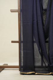 Navy Blue Maheshwari Saree - SRNBMS929