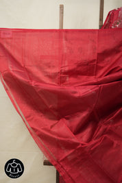 Mahroon Handborder Chanderi Silk Saree -SRMHCSS442