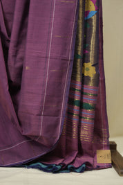 Plum Cotton Paithani Saree - SRPCPS774