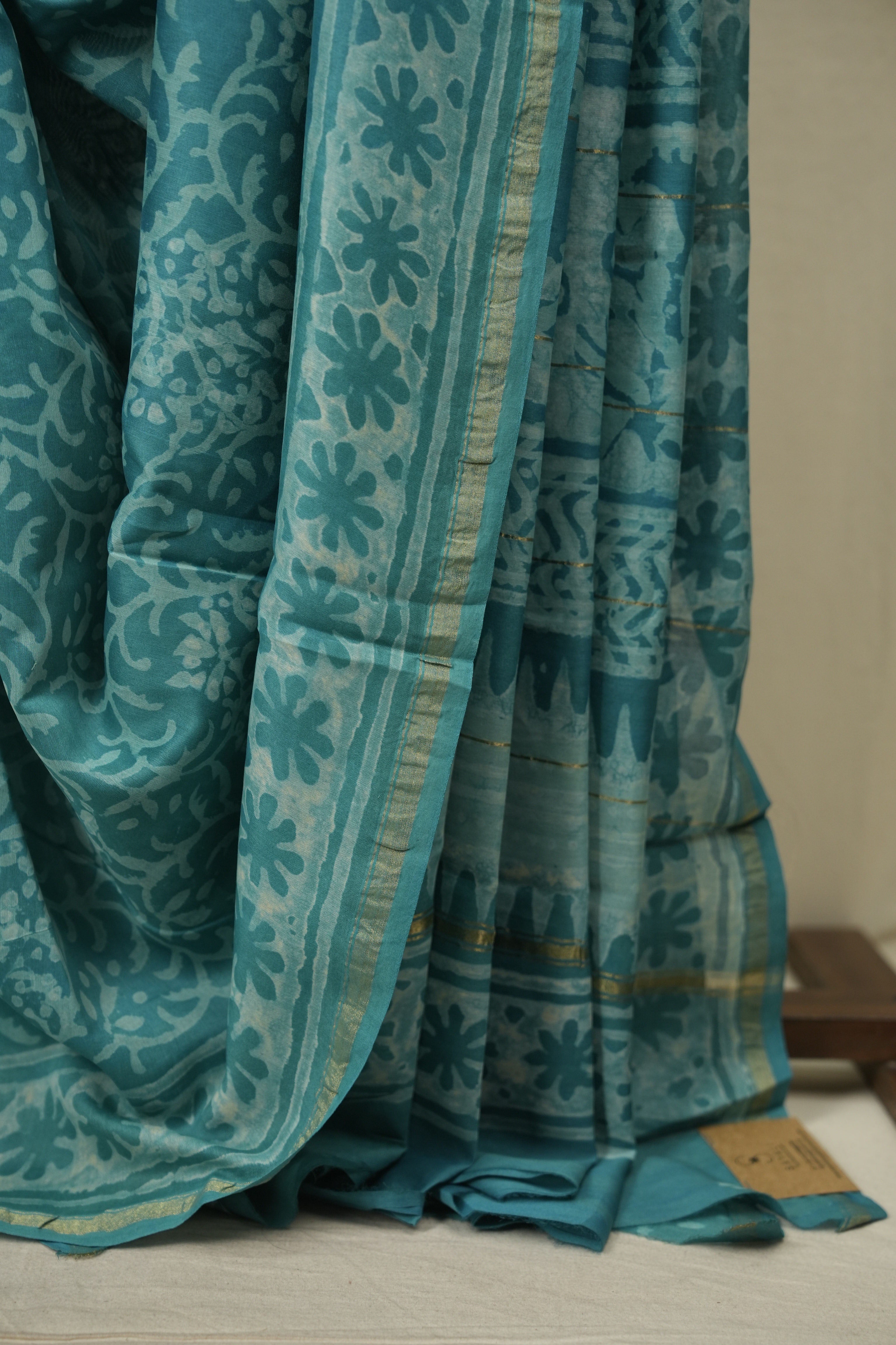 Rama Green HBP Cotton Silk Saree With Chanderi Border - SRRGCSS1793