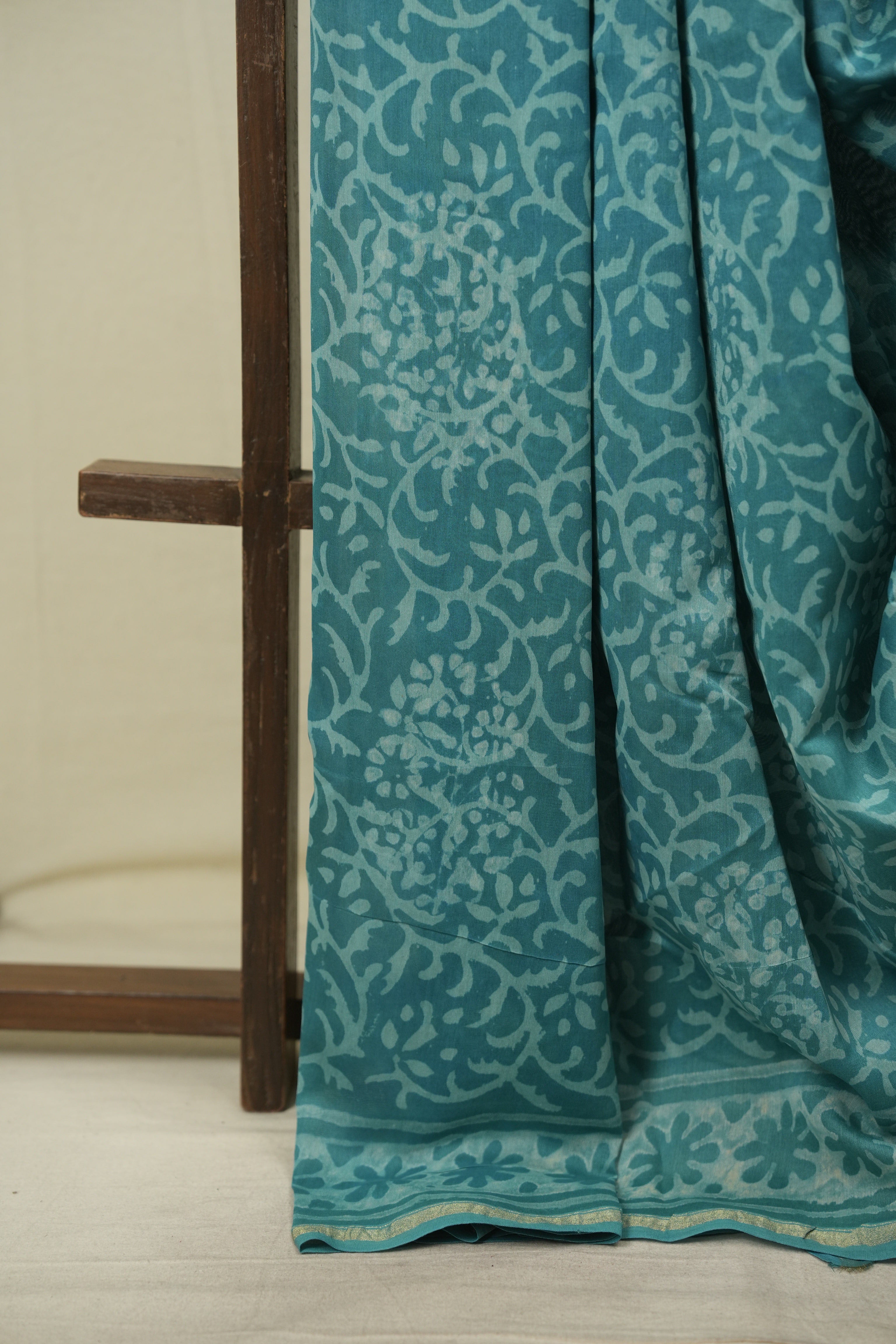 Rama Green HBP Cotton Silk Saree With Chanderi Border - SRRGCSS1793