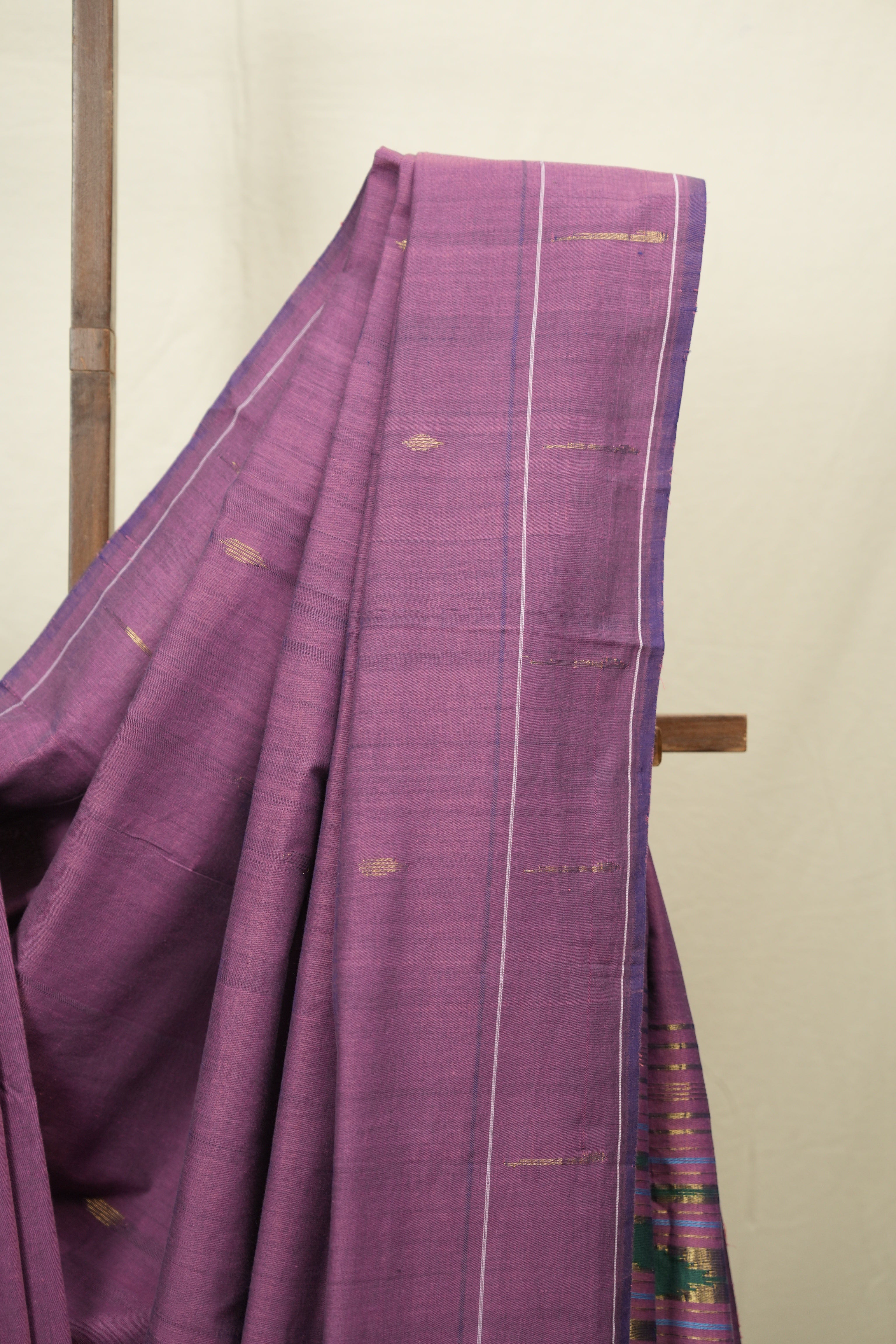 Plum Cotton Paithani Saree - SRPCPS774