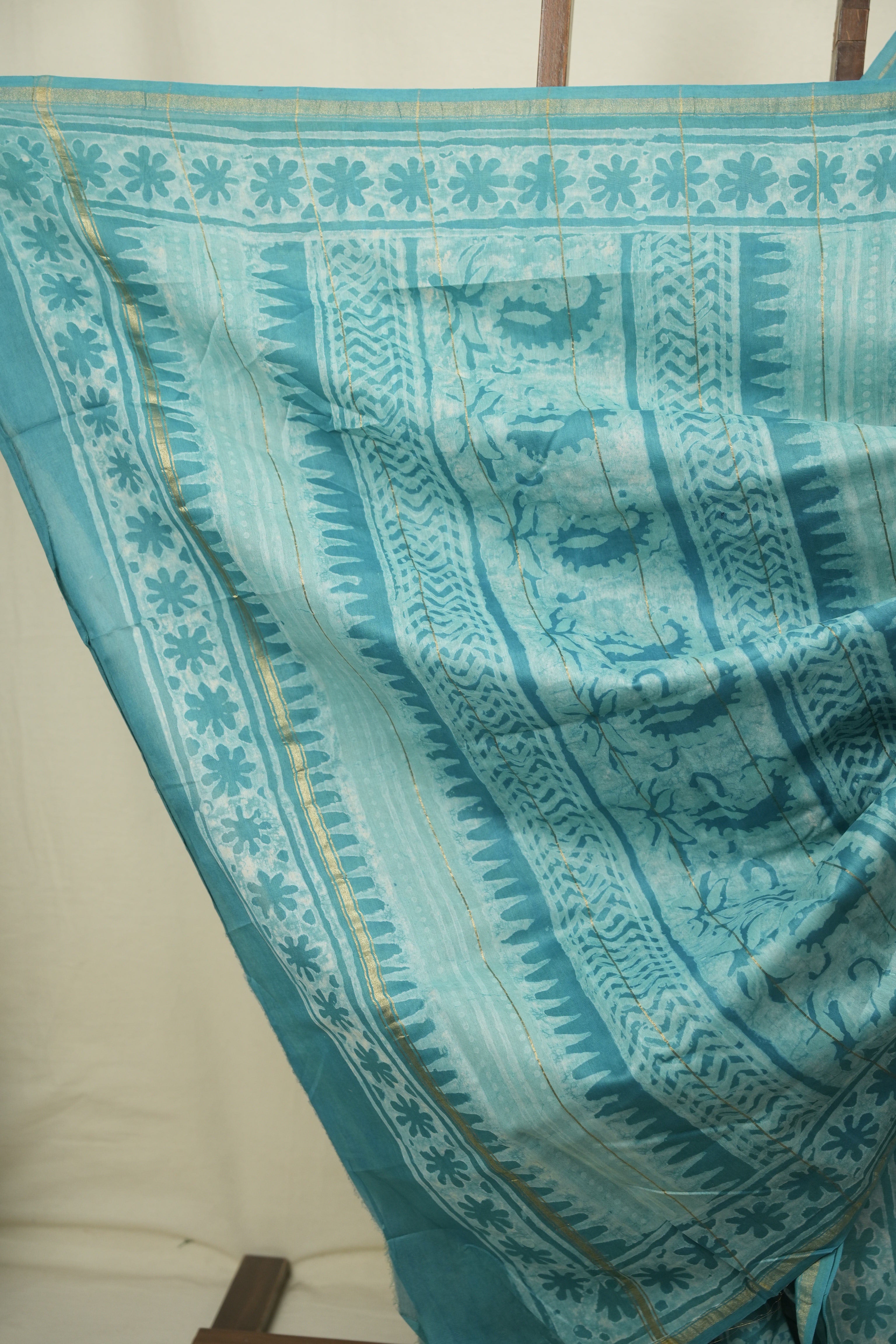 Rama Green HBP Cotton Silk Saree With Chanderi Border - SRRGCSS1793